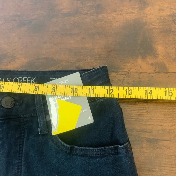 NWT Falls Creek High Rise Skinny Stretch Blue Jeans Size 4 - Picture 4 of 6